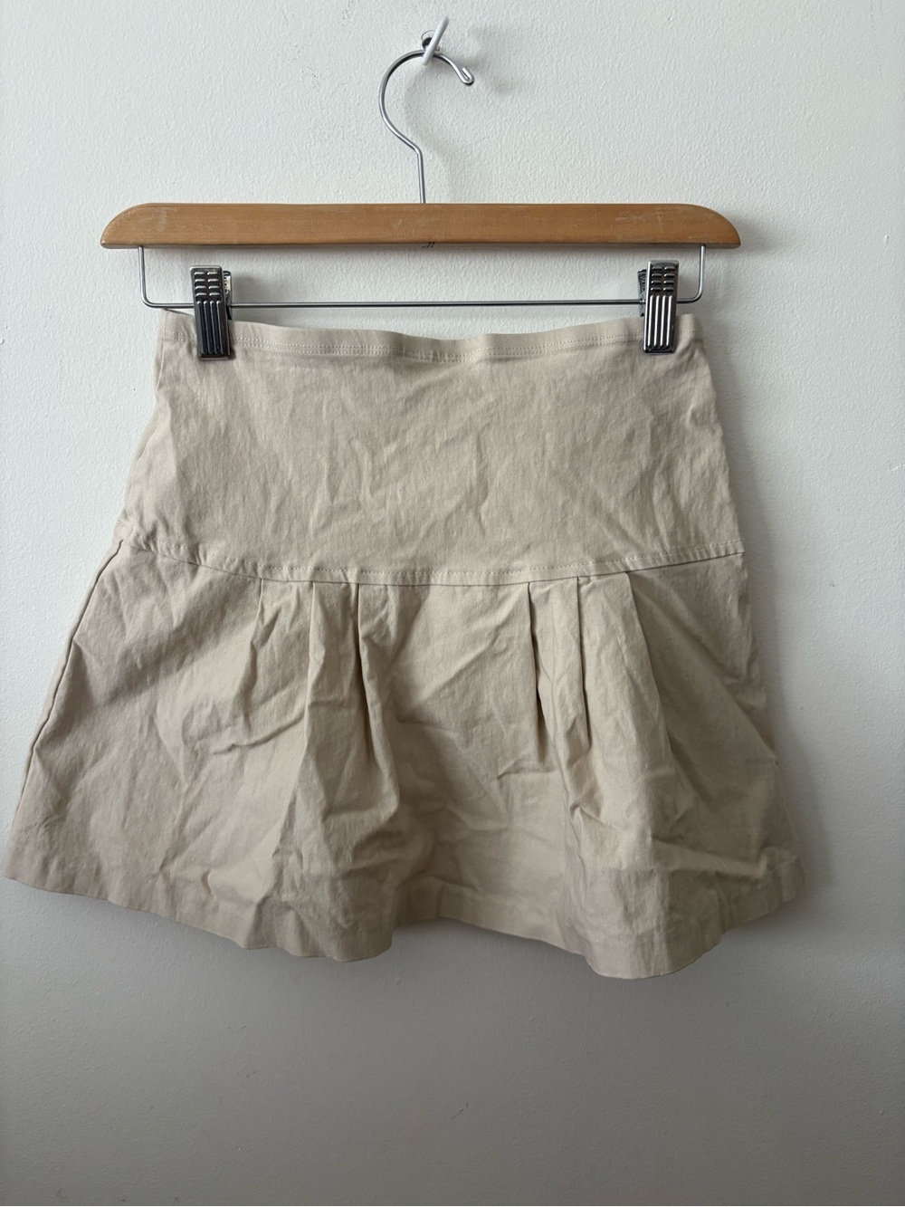 Beige Pleated Women’s Skirt